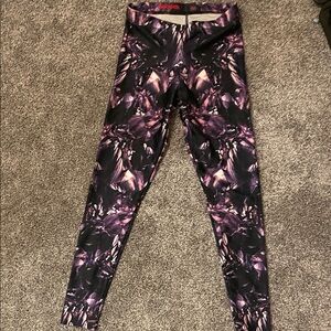 Blackmilk Abstract Purple Leggings